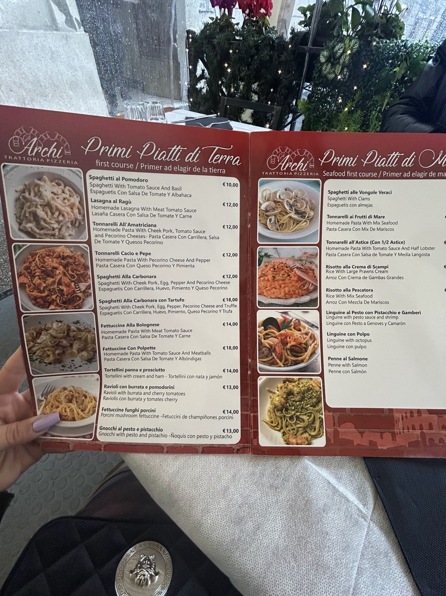 Trattoria Pizzeria Gli Archi menu 1