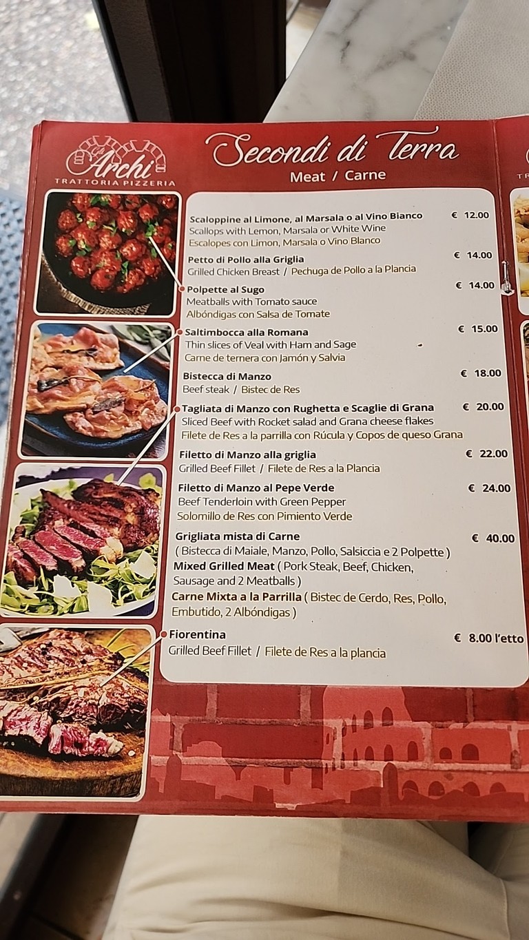 Trattoria Pizzeria Gli Archi menu 2