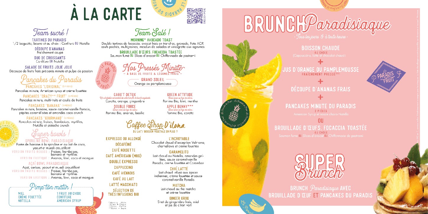 Le Paradis du Fruit - George V menu 2
