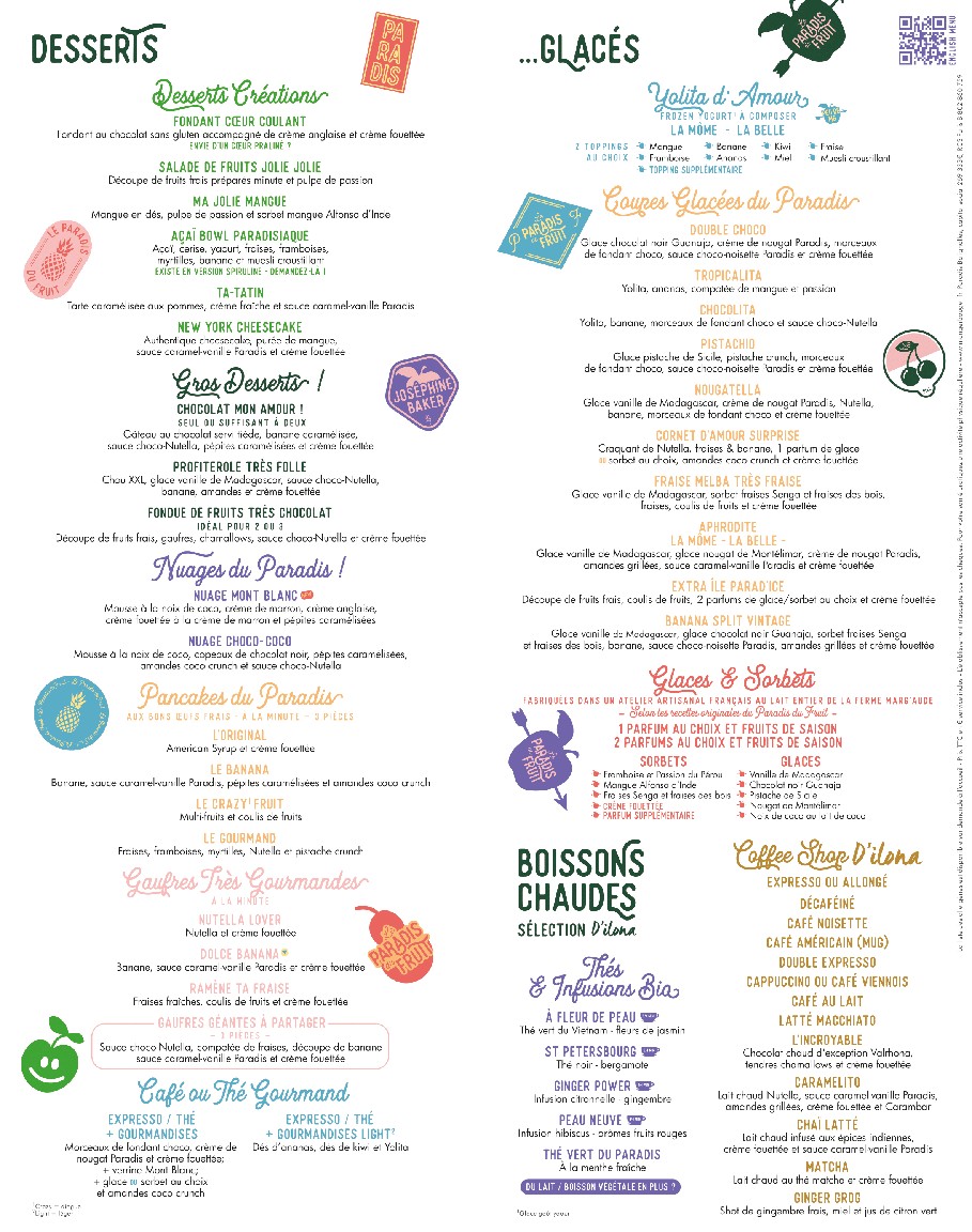 Le Paradis du Fruit - George V menu 4