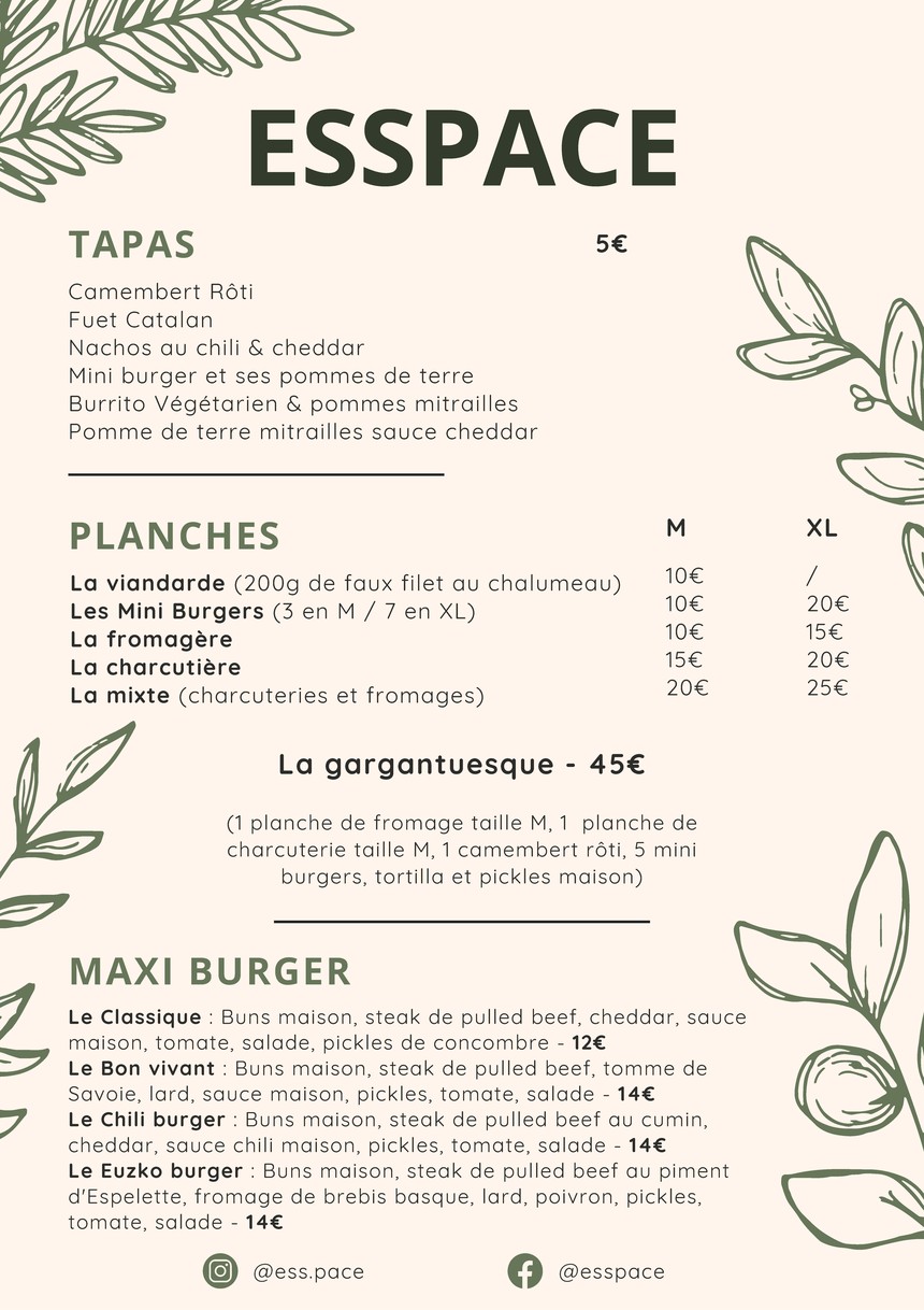 ESSpace menu 1