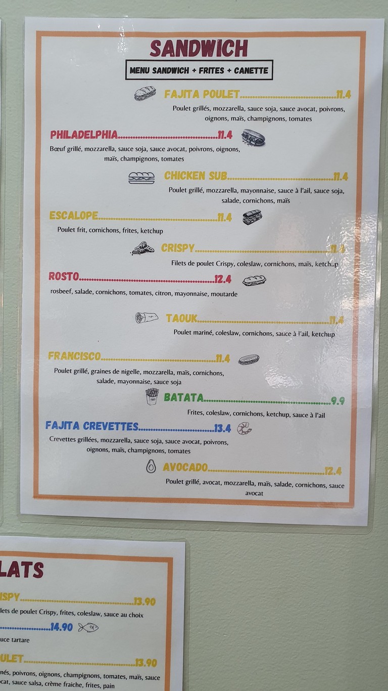 La Troïka Street Food menu 2