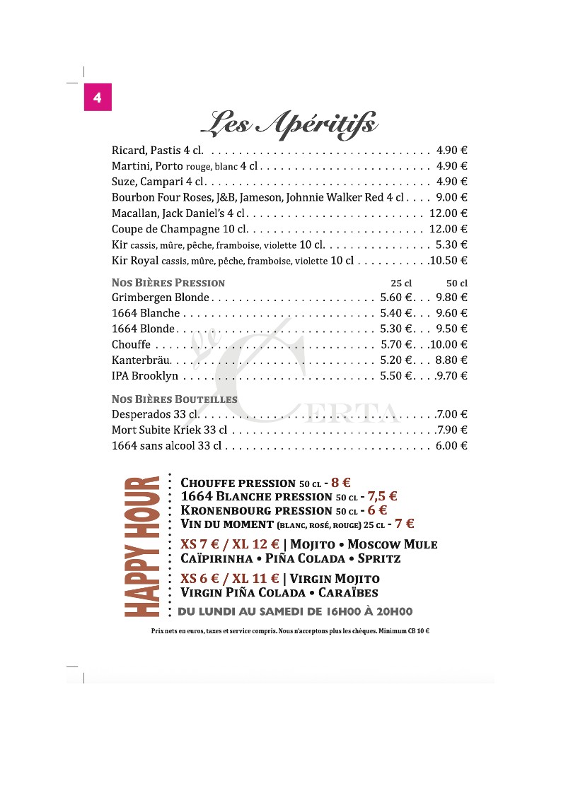 Certa menu 1