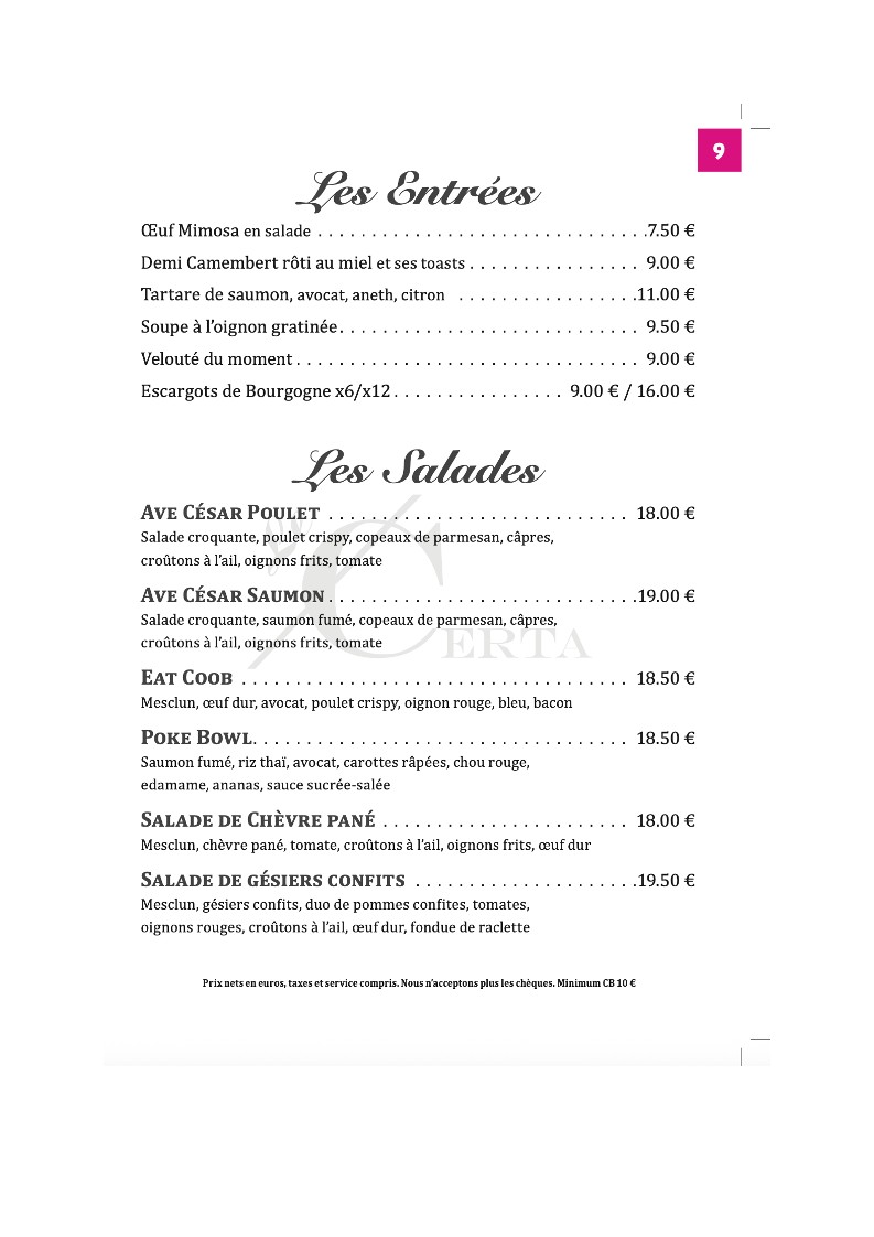 Certa menu 2