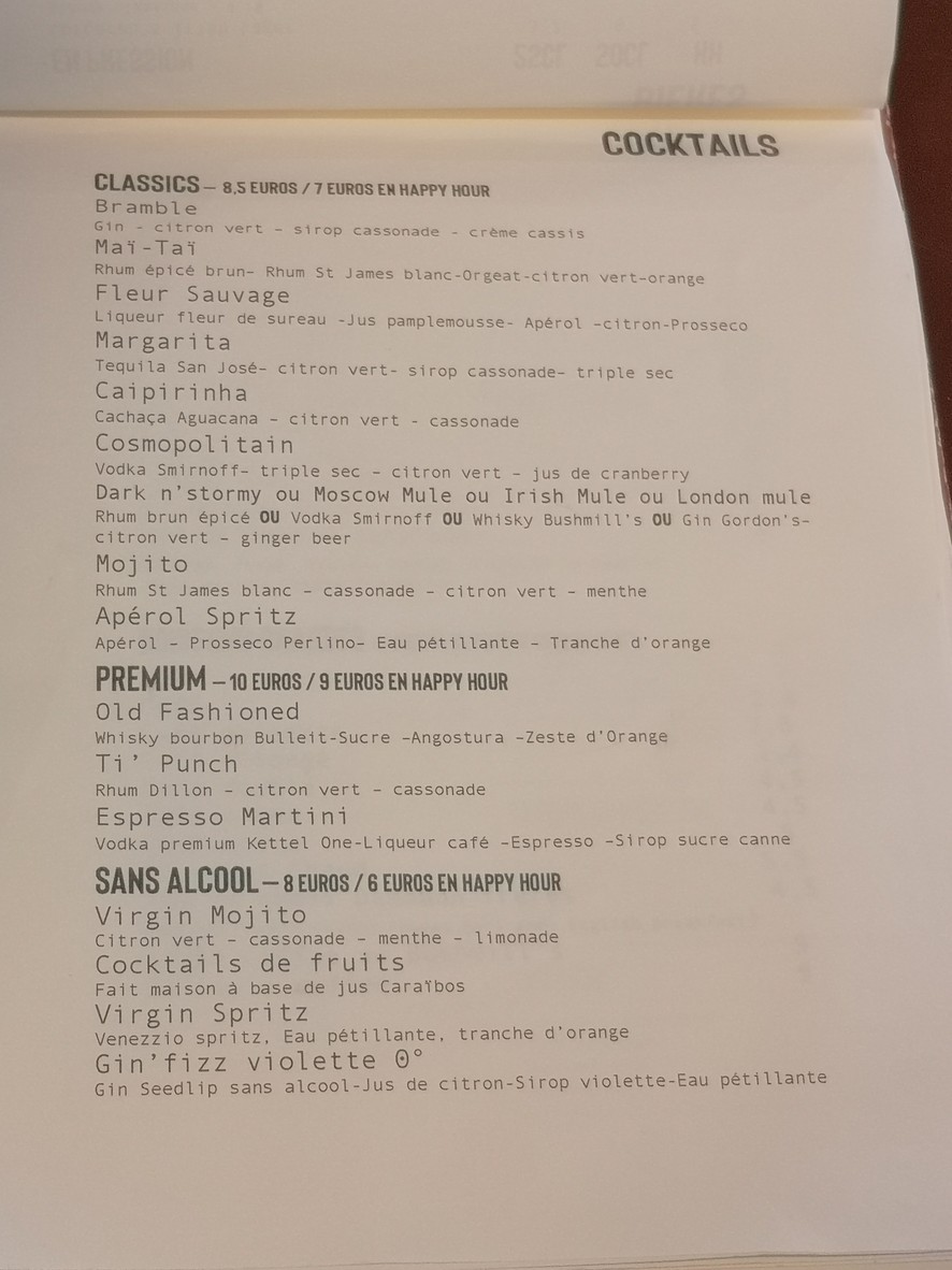 Corcoran's La Défense-Nanterre menu 2