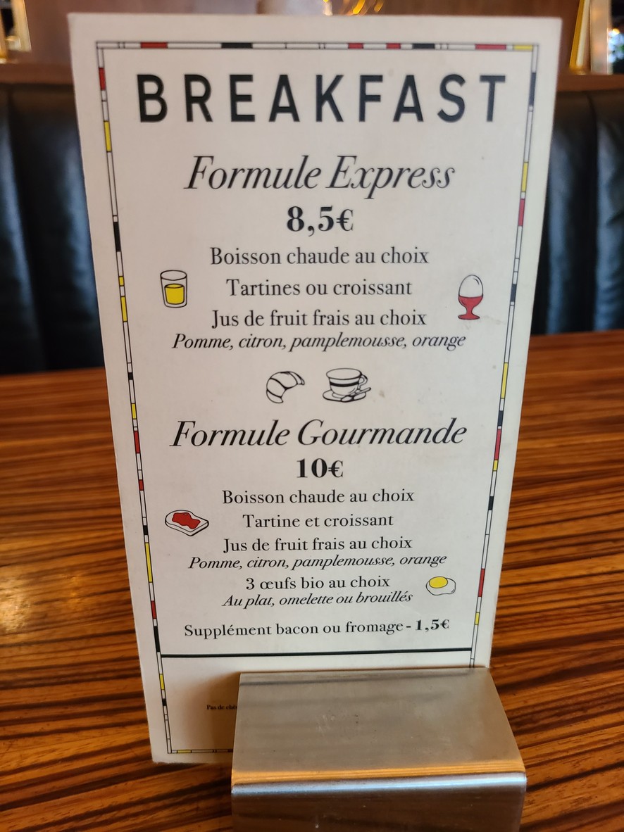 Le Floréal menu 1