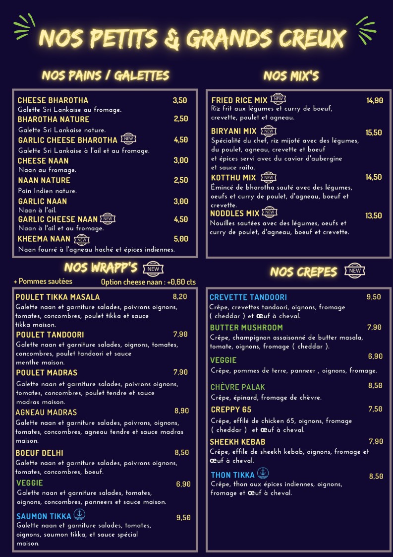 Stunning Land menu 2