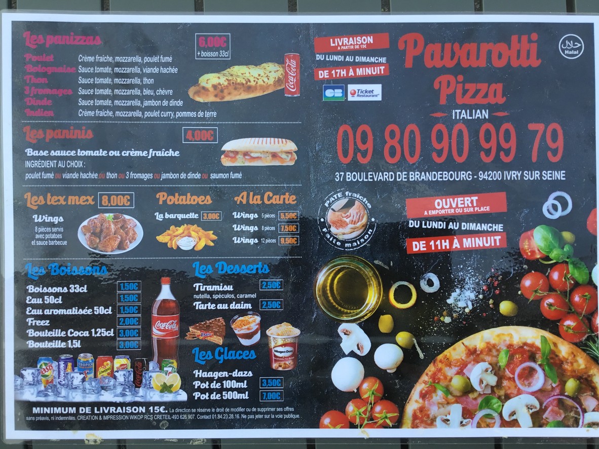 Pizza Five Ivry sur Seine menu 1