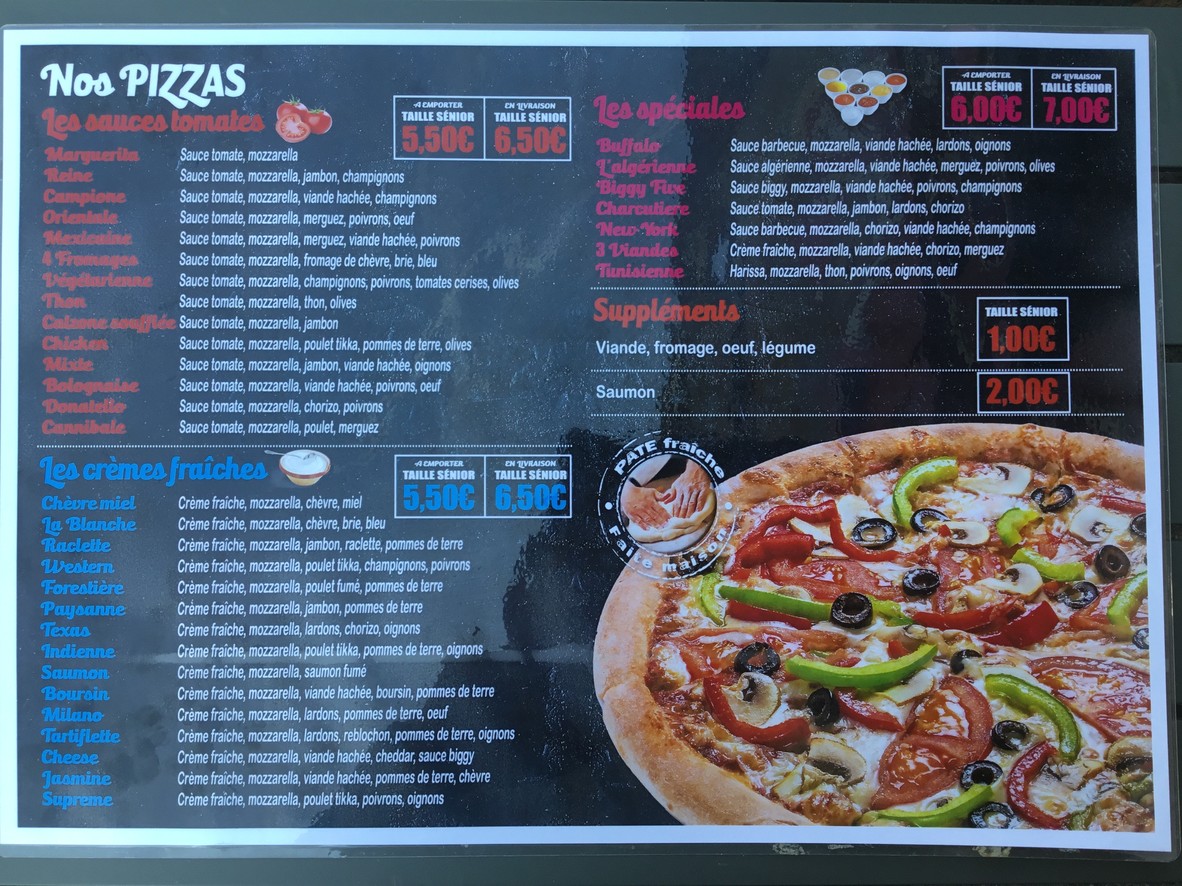 Pizza Five Ivry sur Seine menu 2