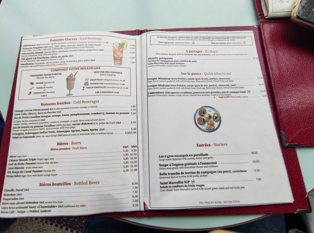 Café Panis menu 2
