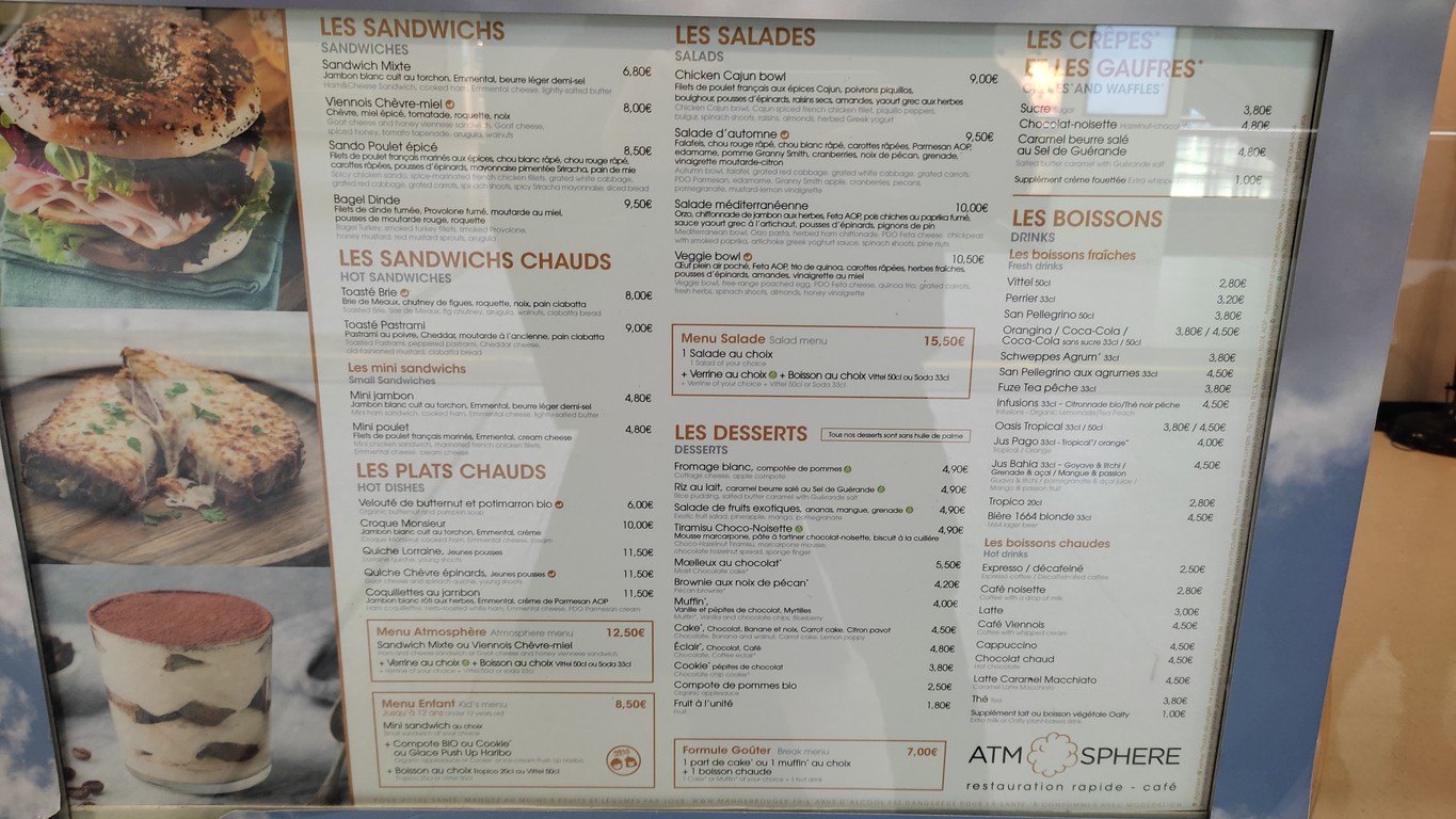 Atmosphère menu 1