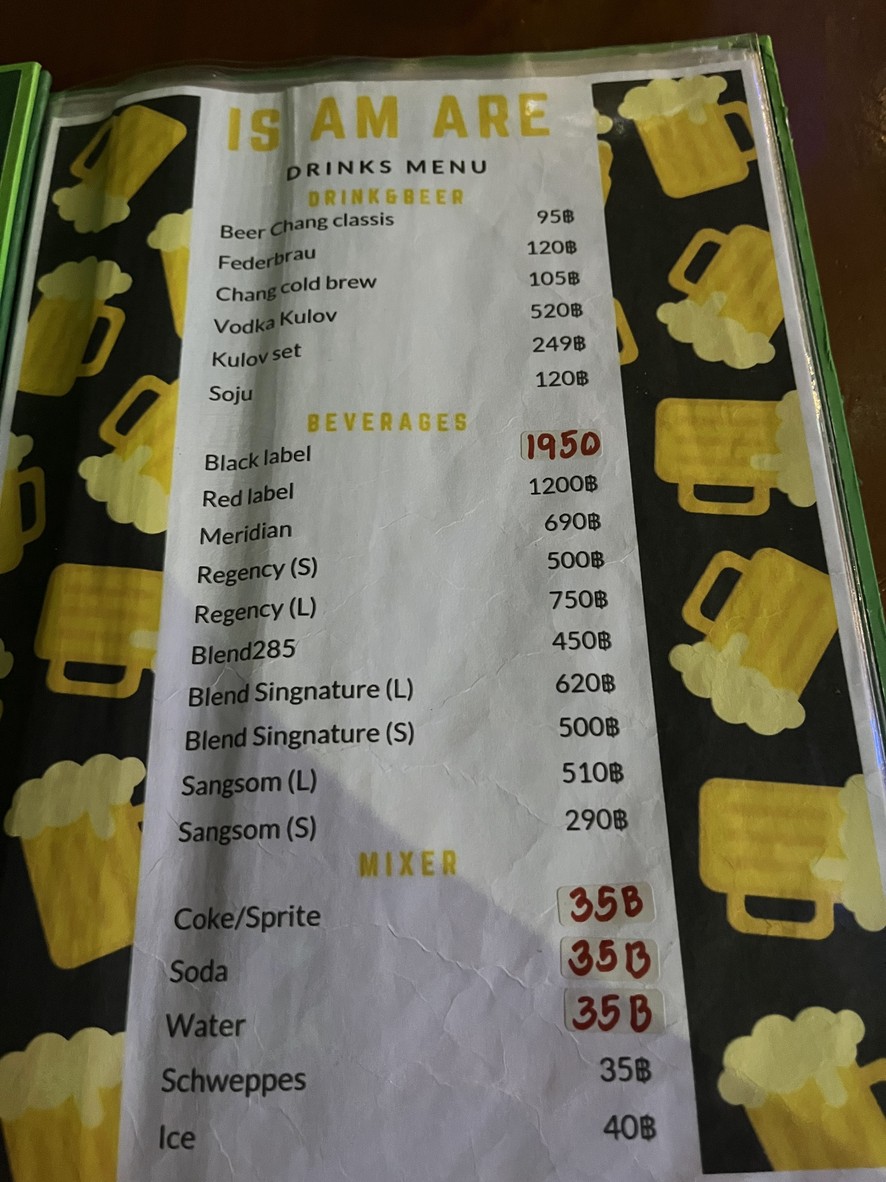 IS AM ARE menu 3
