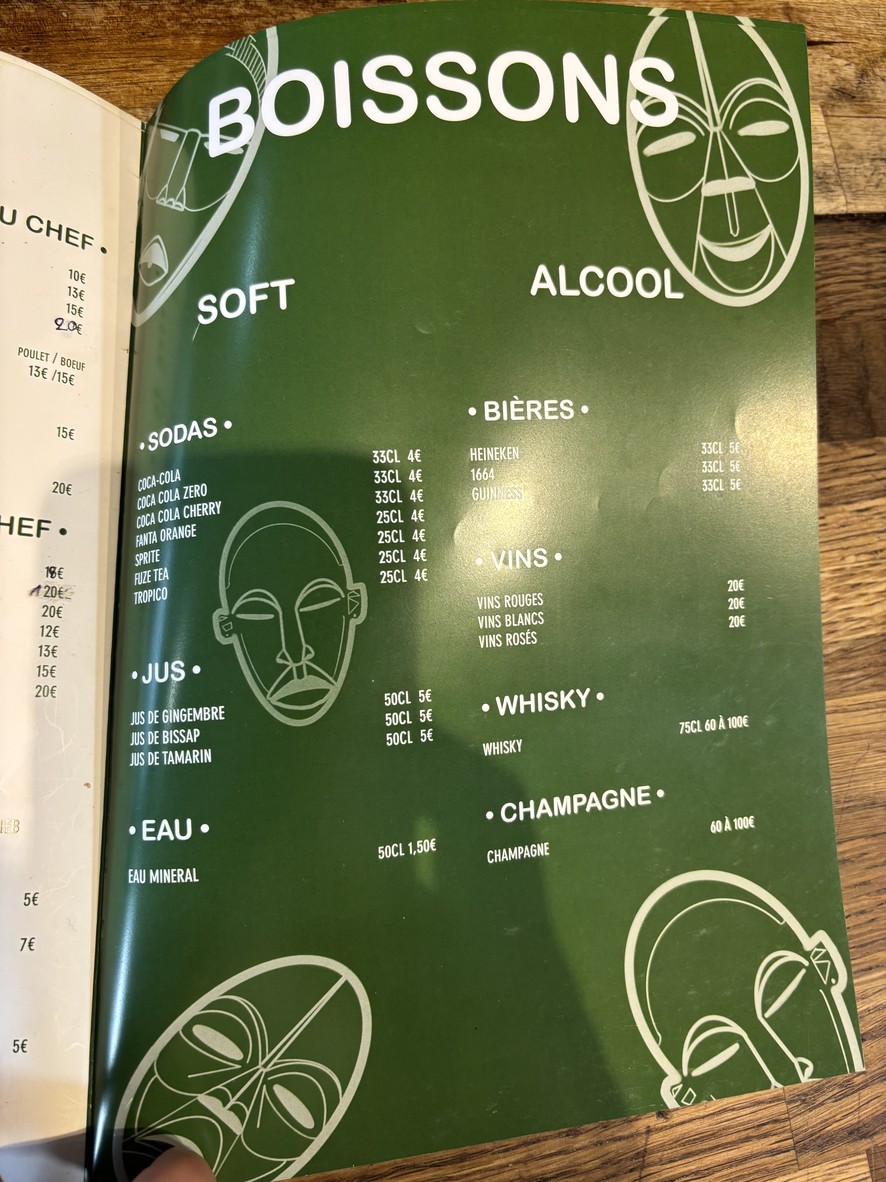Zara Food menu 2