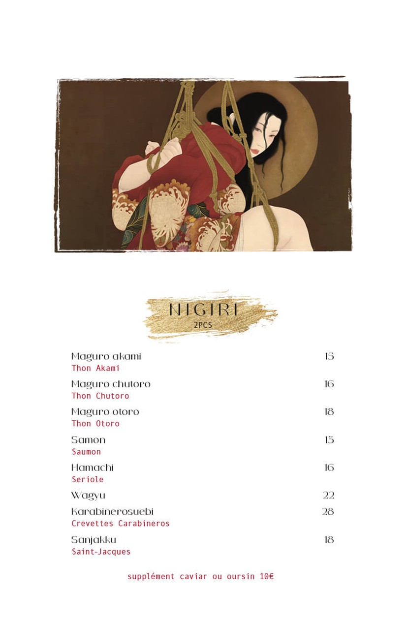 UNI Paris menu 2