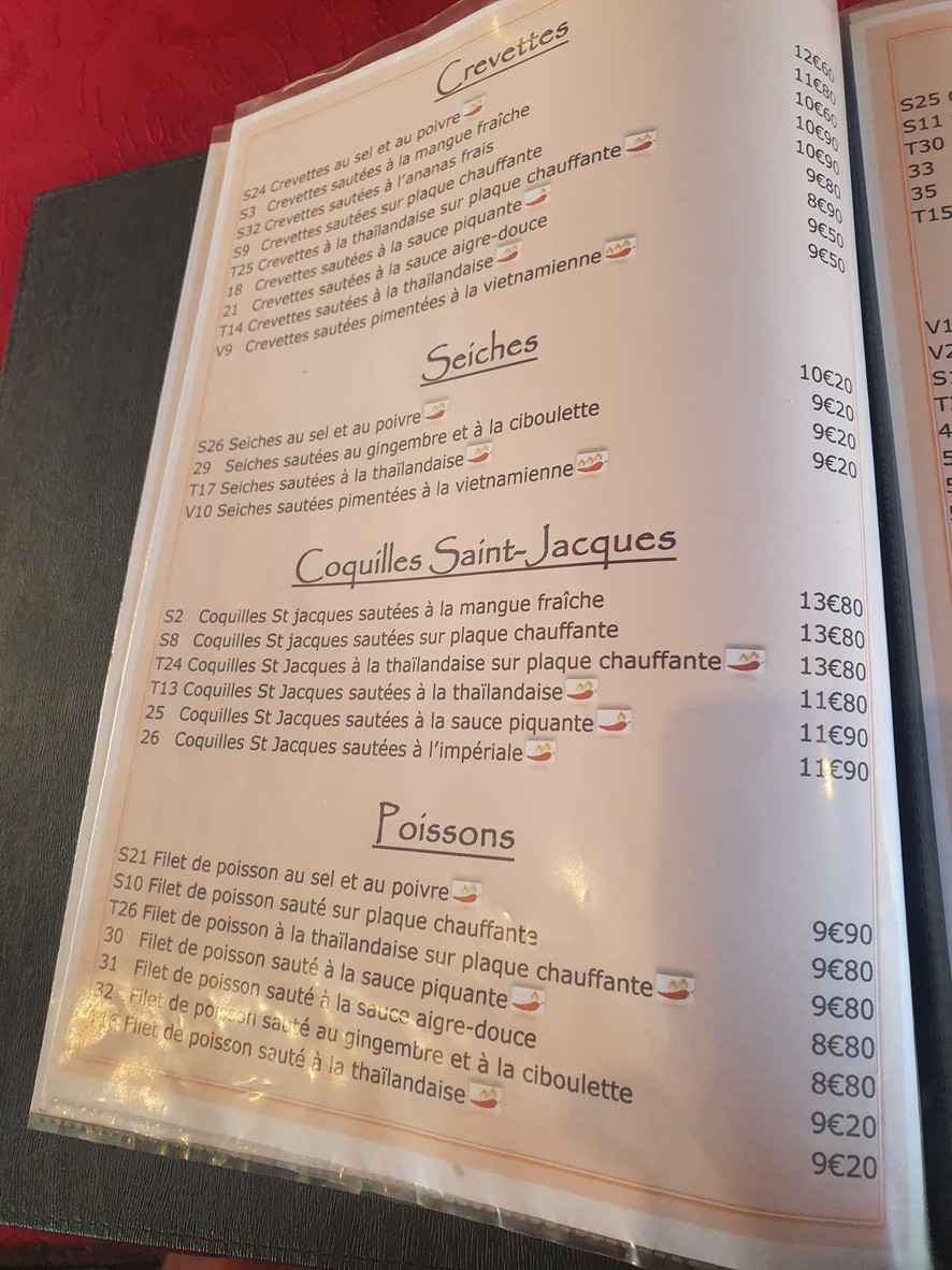 Hua Yang menu 2
