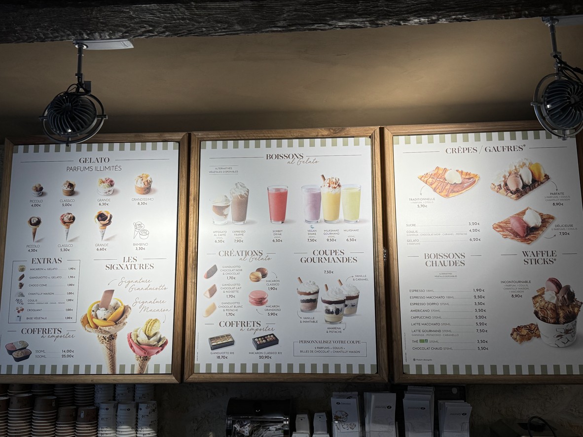 Amorino menu 2