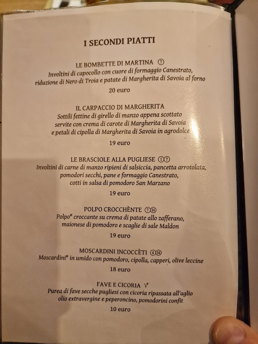 Orecchietteria Banfi menu 3