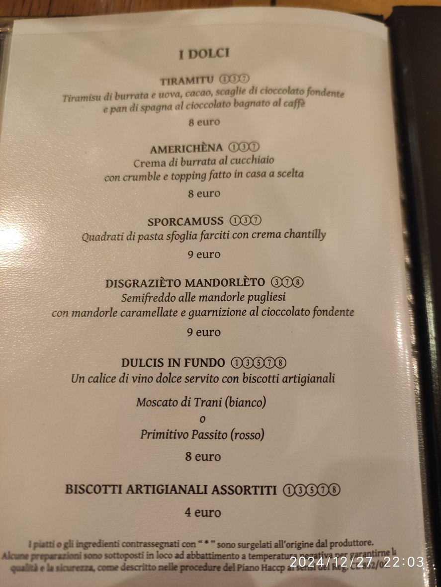 Orecchietteria Banfi menu 5