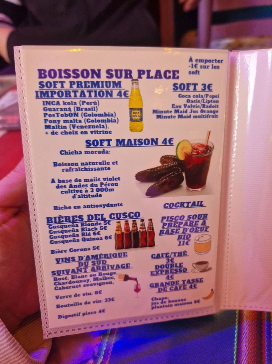 INCA fusion latina menu 7