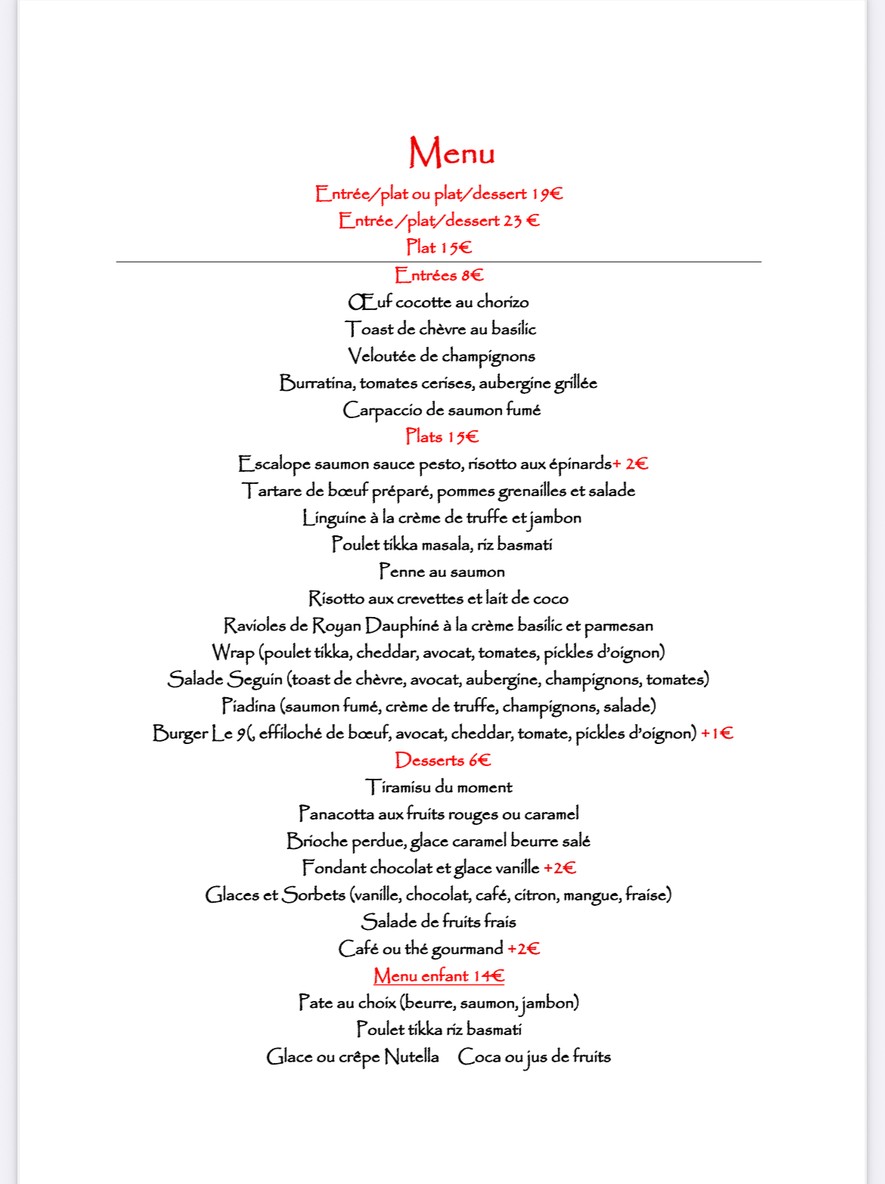 LE 9 menu 1