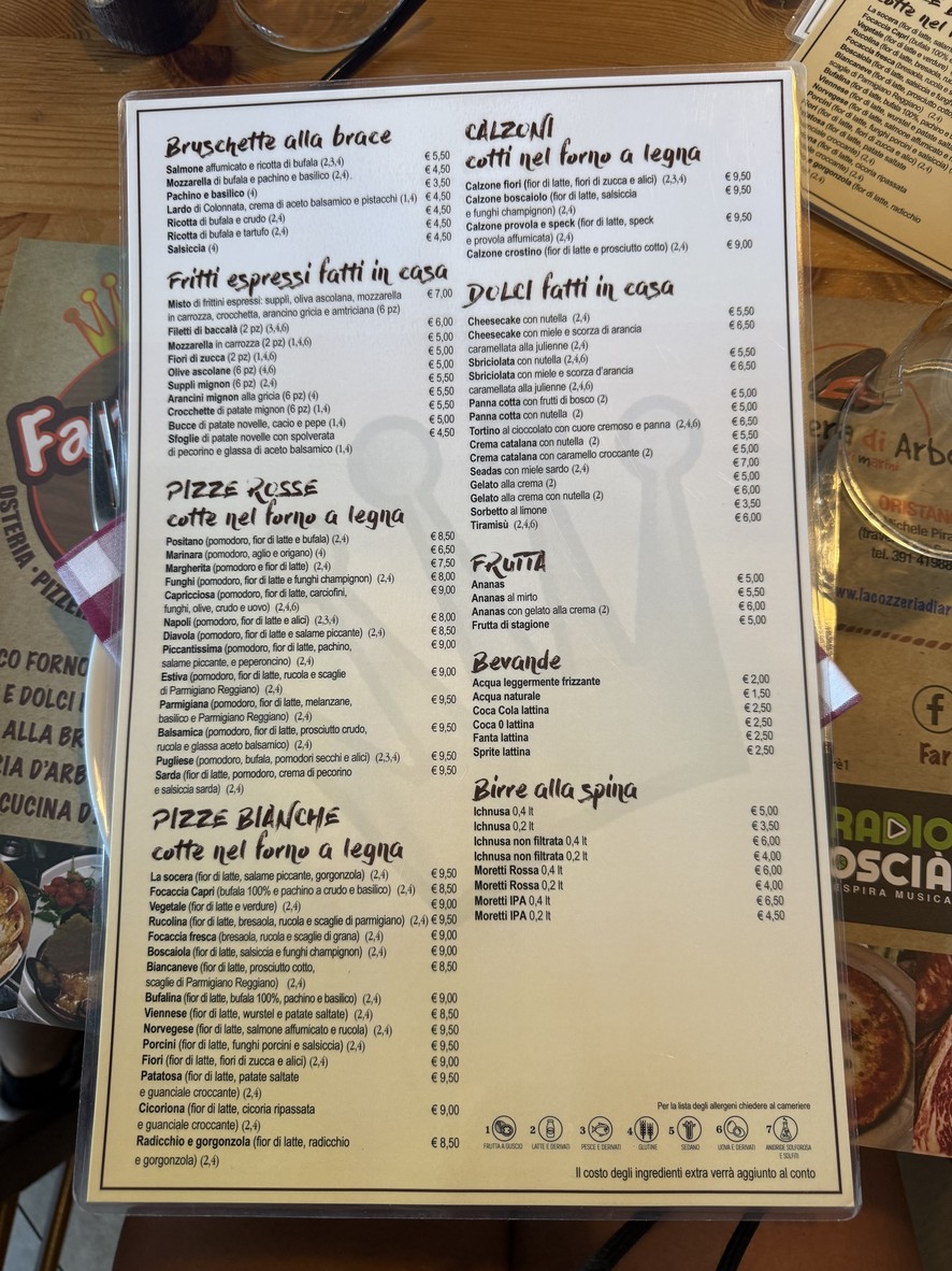 Pizzeria Farina Ré menu 2