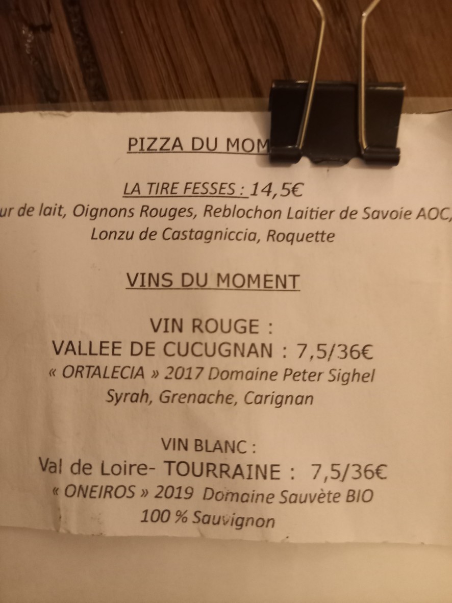 Pizzou Issy menu 2