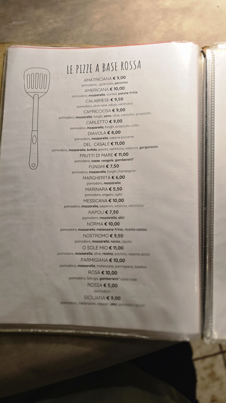 Egea Al Casale menu 5