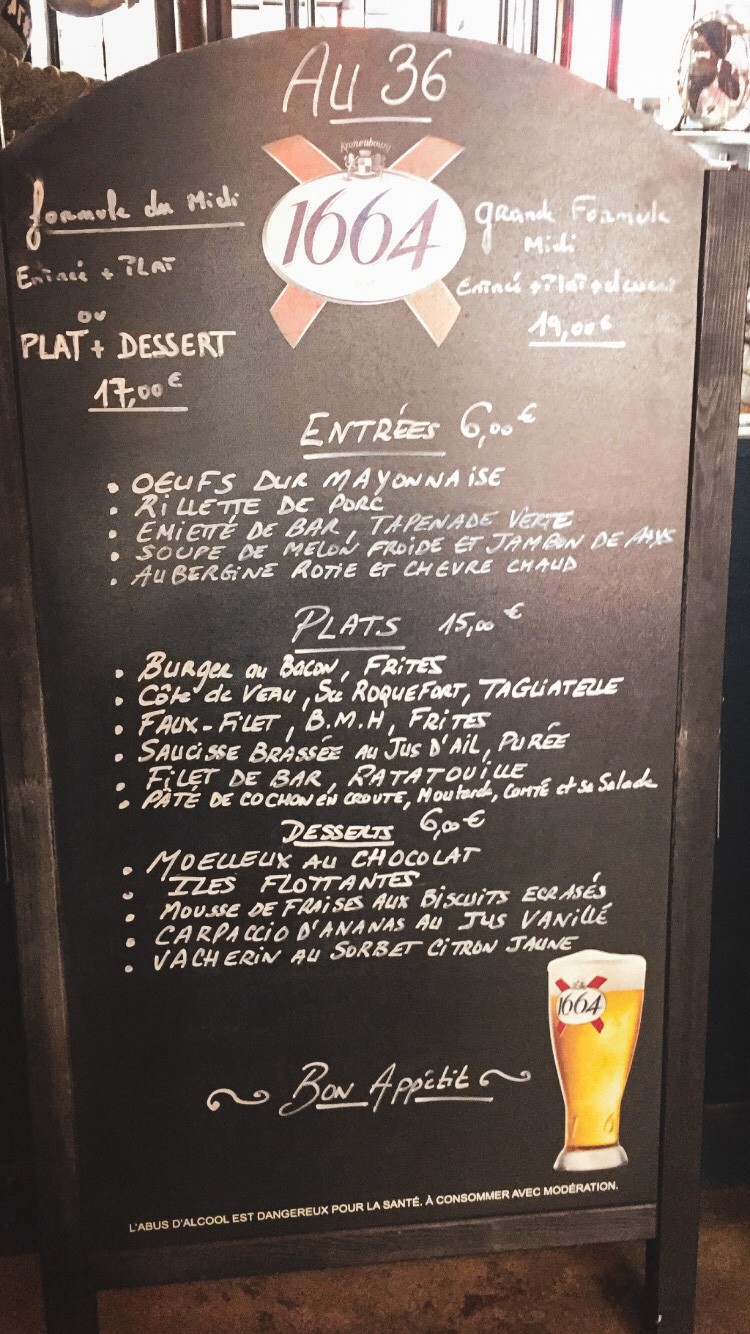 Au 36 menu 1