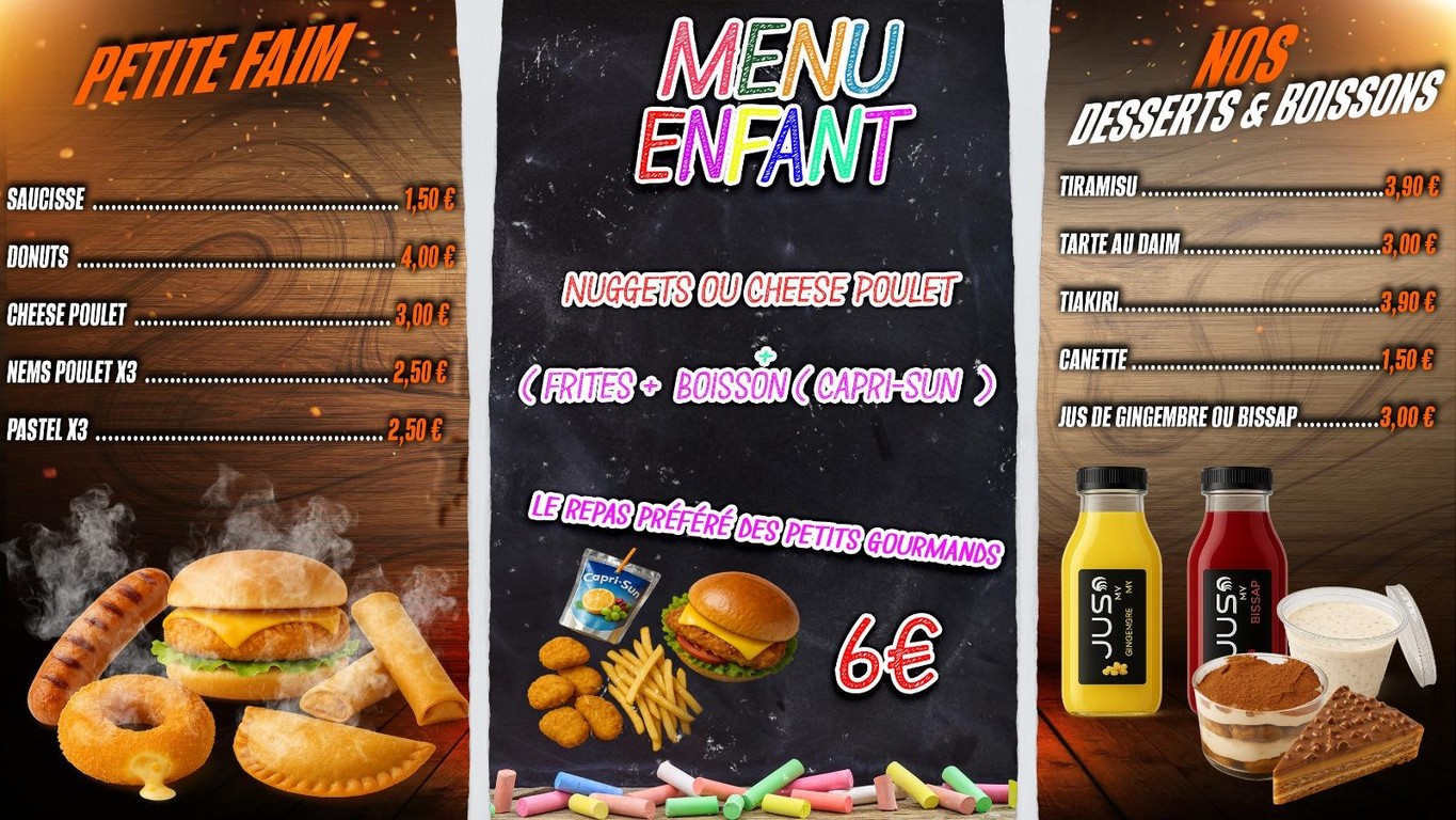 Oh My Poulet ! menu 3