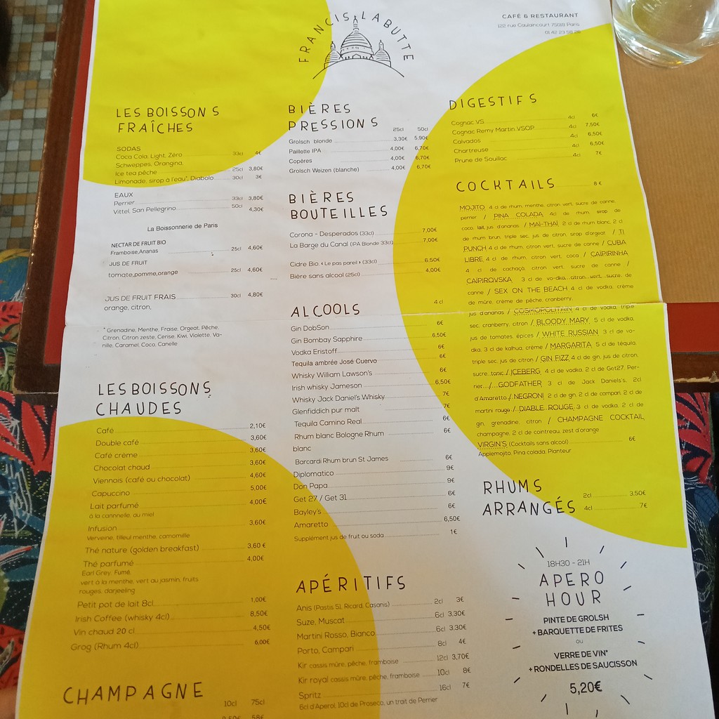 Francis Labutte menu 2