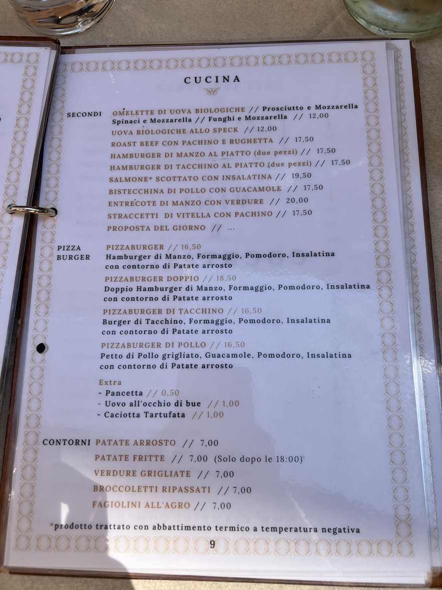 Ciampini Bistrot menu 5