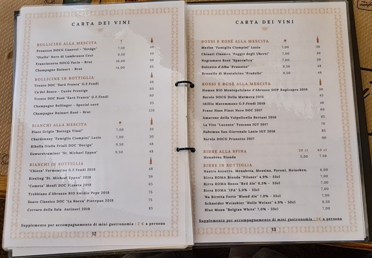 Ciampini Bistrot menu 6