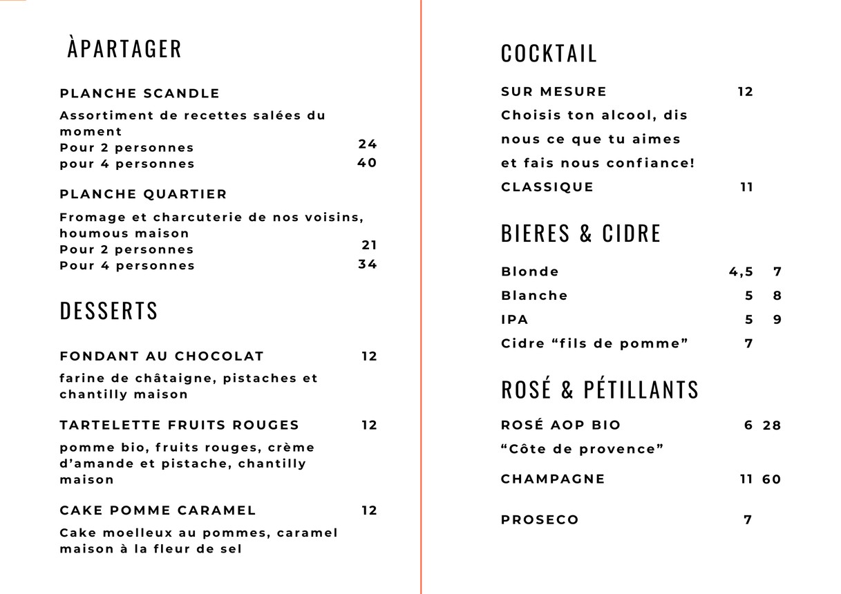 SCANDLE menu 3