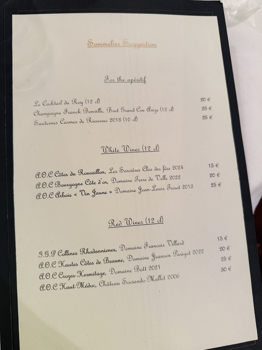 Relais Louis XIII menu 4