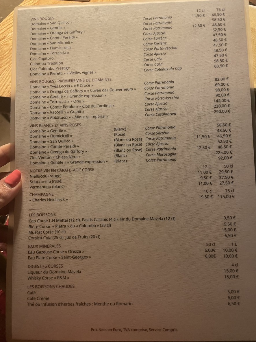 A Casaluna menu 4