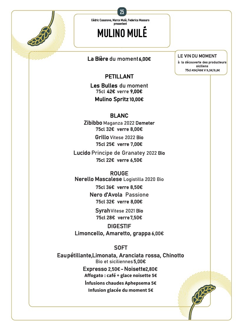 Mulino Mulé menu 2