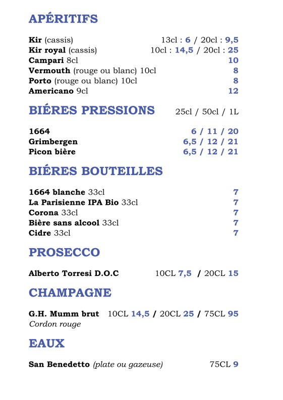 Café Madame menu 5