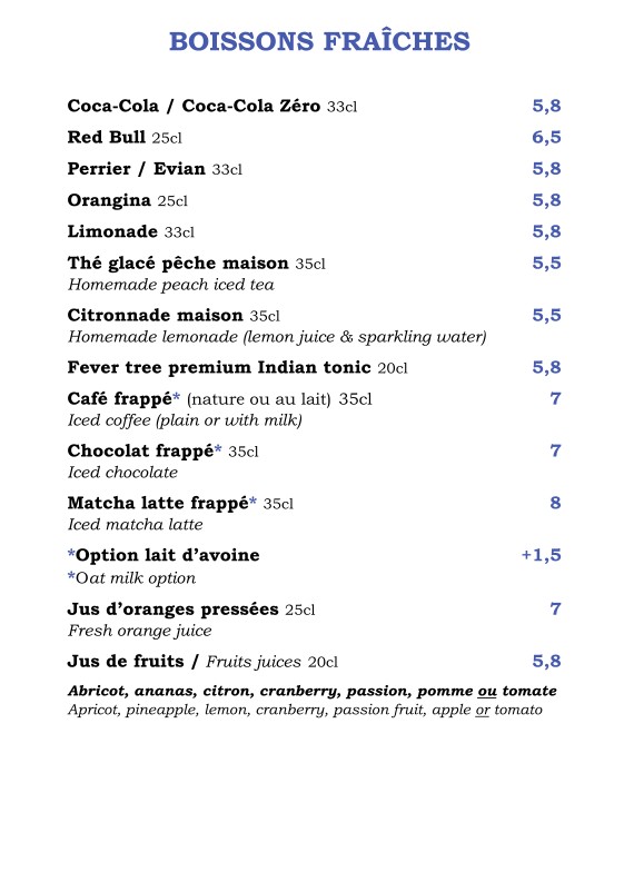 Café Madame menu 9