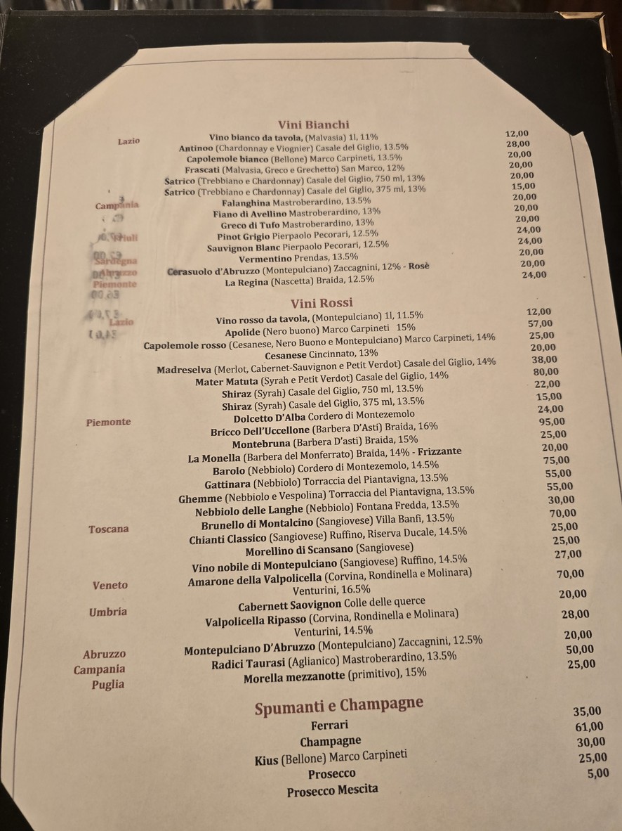Trattoria Perilli menu 2