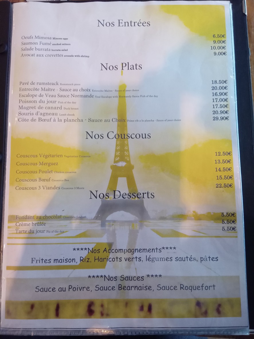 les deux parisiens menu 2