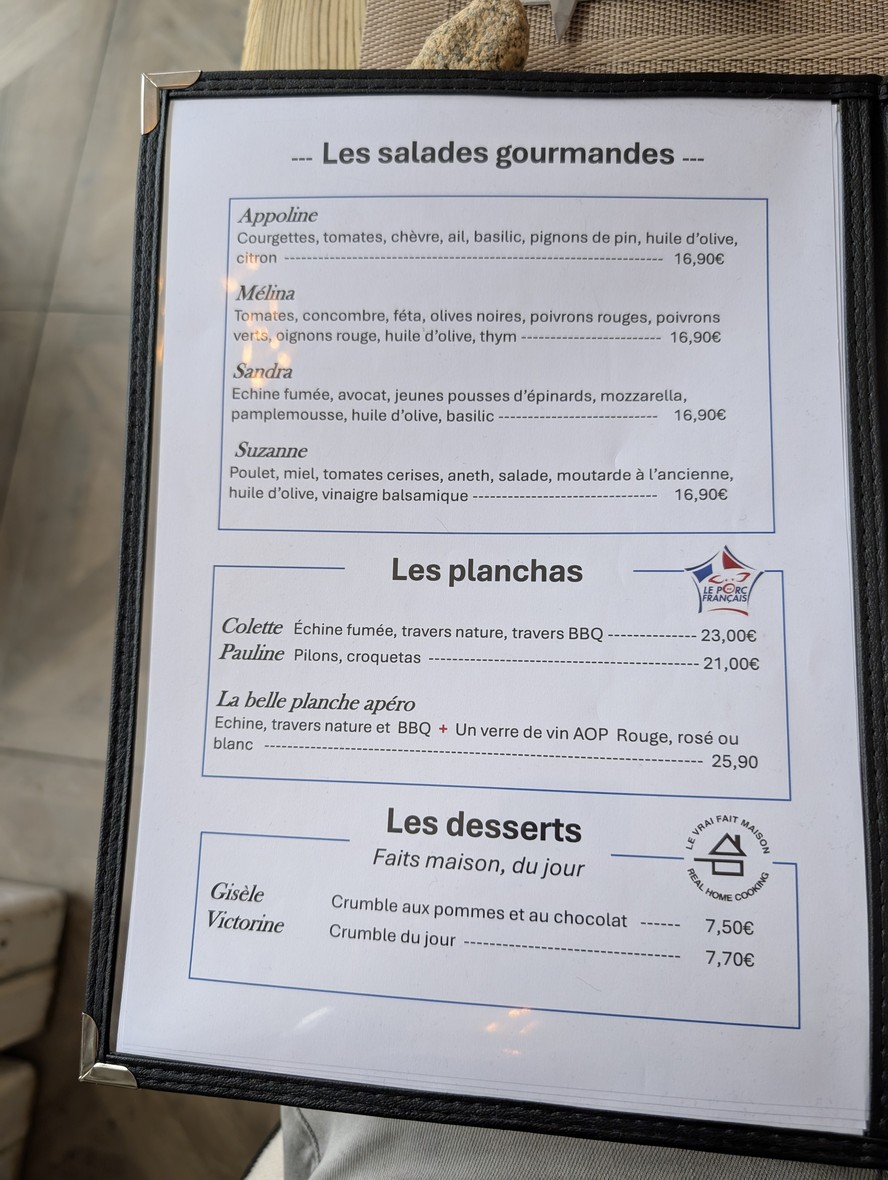 Mon Petit Poulet menu 3
