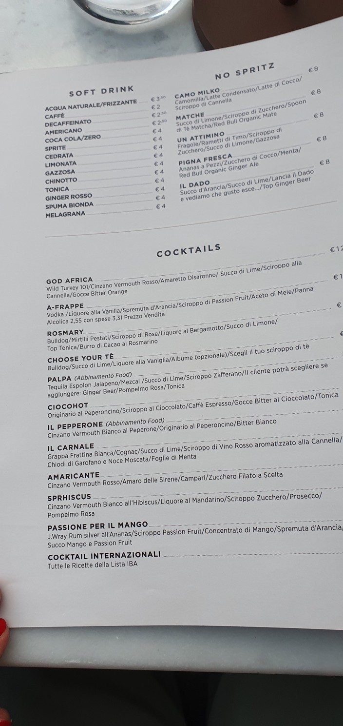 Carnale Roma menu 5