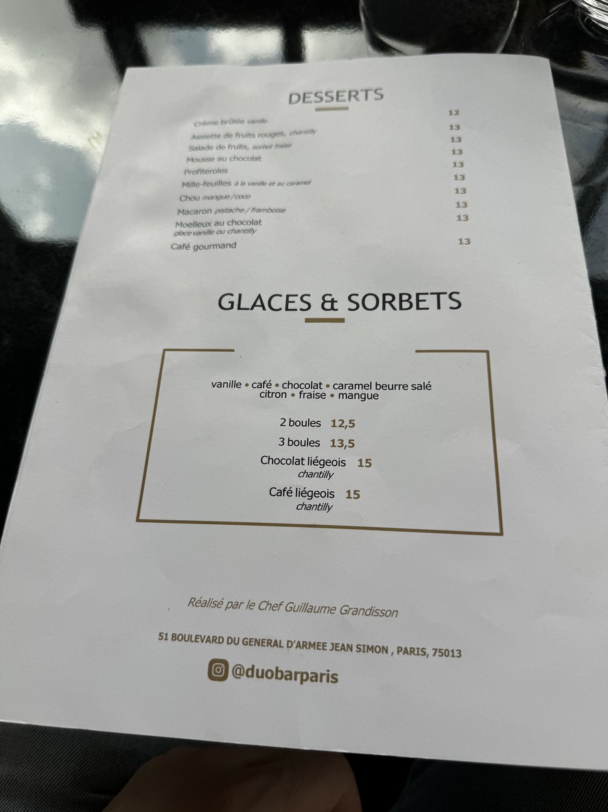 Duo Bar menu 3