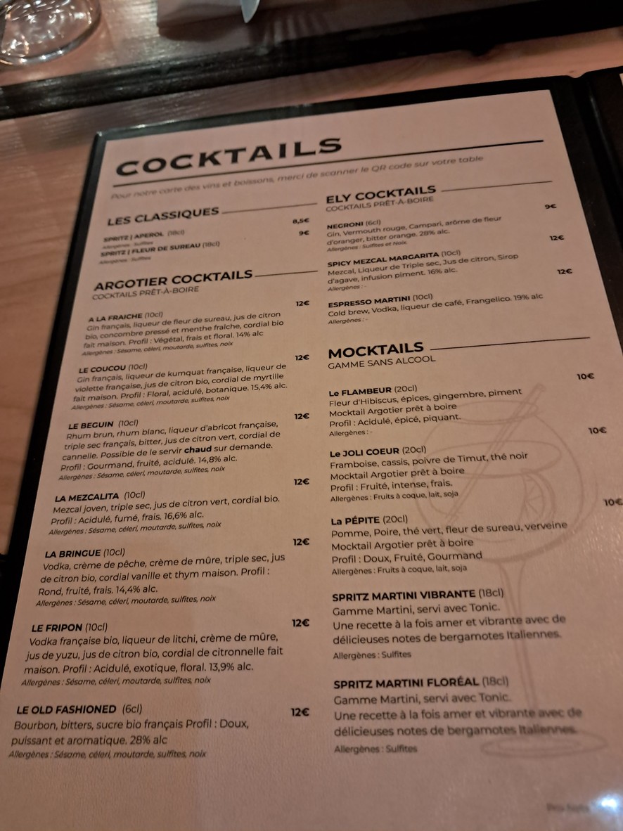 Les Galopins Boulogne menu 2