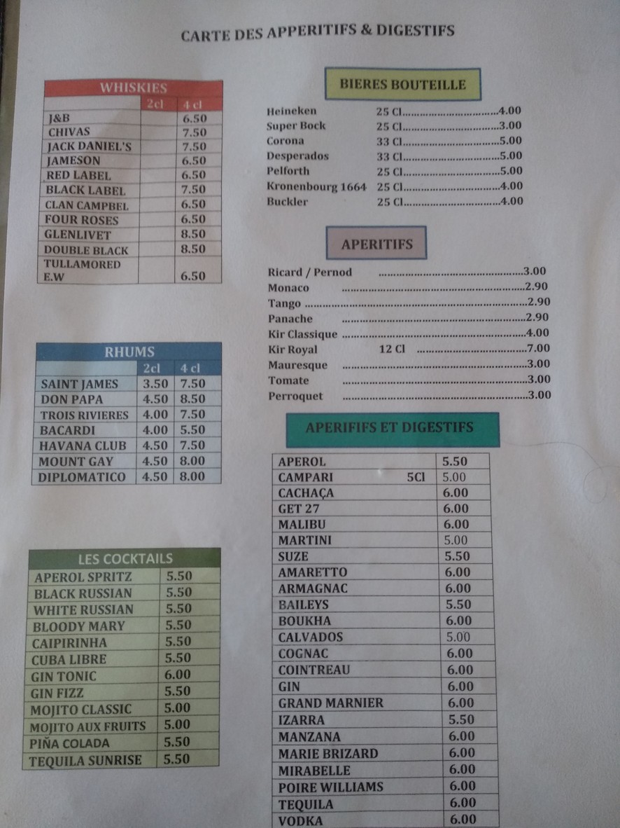 Loulou Bar menu 2