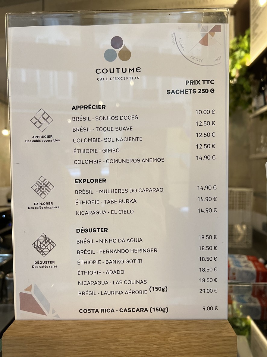 Coutume menu 3