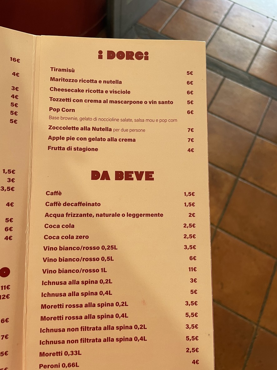 ANVEDI BATTISTINI menu 2