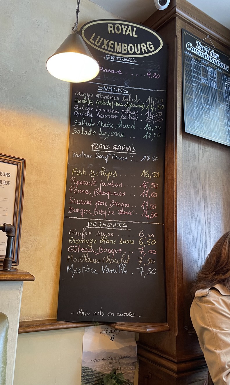 Royal Luxembourg menu 2
