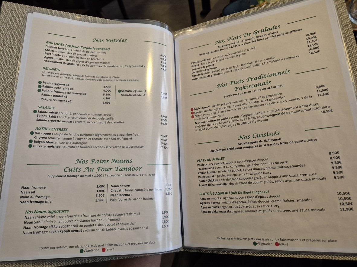 Sahil menu 3