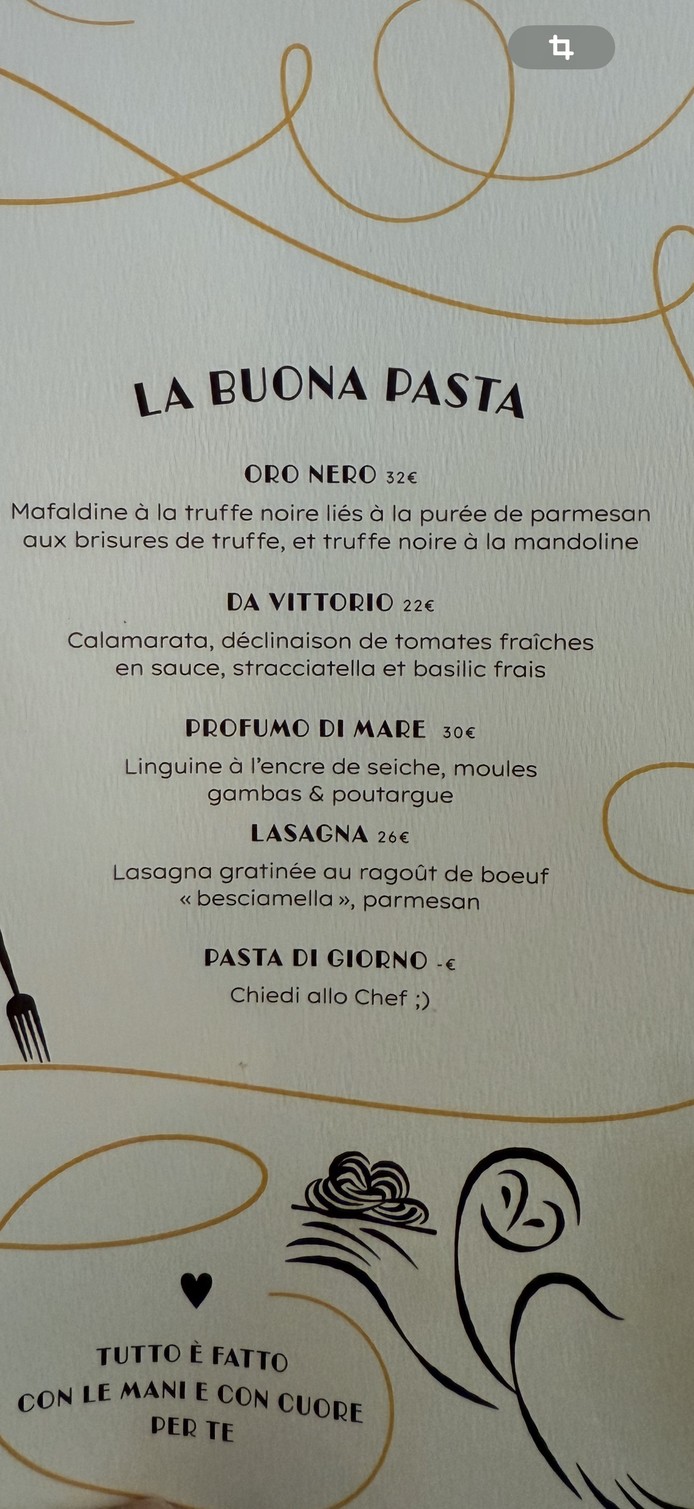 Civetta menu 1